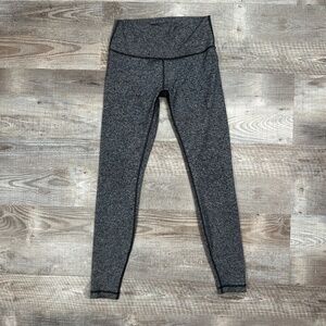 Lululemon Wonder Under Gray/Black Full Length Leggings 8